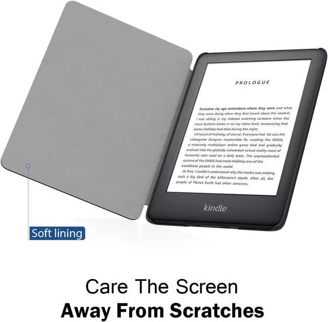 Alt view image 5 of 7 - Werleo  Slim Shell Case for All-new Kindle 10th Generation 2019 Release Lightweight Premium PU Leather Protective Cover with Auto Sleep / Wake - NOT Fit Kindle Paperwhite or Kindle 8th Gen