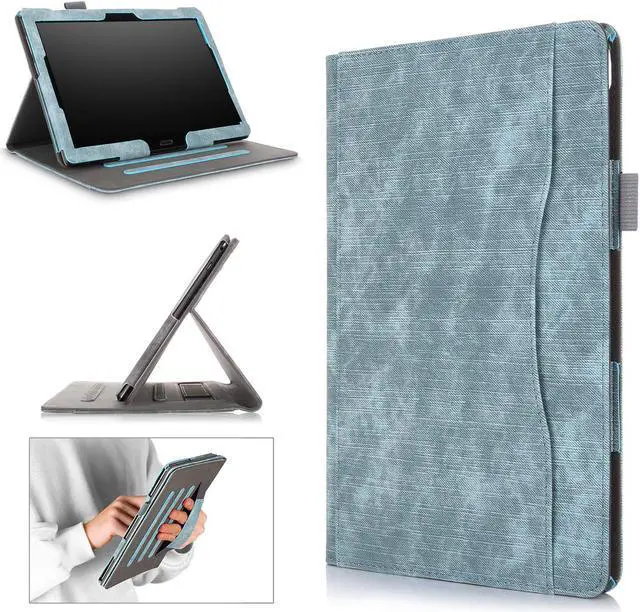 Alt view image 6 of 7 - Case for Lenovo Tab M10 / P10 Smart Folio Stand Cover For Lenovo Tab M10 X605F / P10 X705F 10.1 inch Tablet with Multiple Viewing Angles / Document Card Pocket