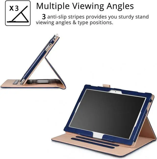 Alt view image 5 of 6 - Case for Lenovo Tab E10 TB-X104F / Lenovo Tab 4 10 / Tab 4 10 Plus 10 inch / Moto Tab TB-X704A Smart Folid Stand Cover with Multiple Viewing Angles and Auto Wake / Sleep Function