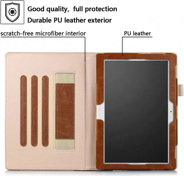 Alt view image 4 of 7 - Werleo Lenovo Tab P10 10.1 Case 2018 Released Stand Folio Case Cover for Lenovo Tab P10 TB-X705F TB-X705L 10.1 Inch Tablet with Multiple Viewing Angles / Document Card Pocket
