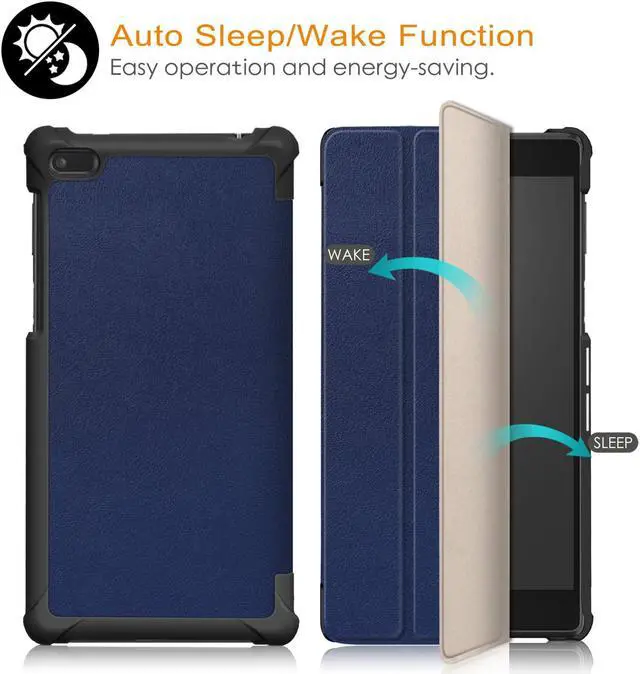 Alt view image 2 of 7 - Werleo Case For Lenovo Tab 7 / Tab 4 7 Ultra-Thin Custer PU Leather Case Shell Hard Case Cover for Lenovo Tab 7 / Tab 4 7 TB-7504F TB-7504N TB-7504X
