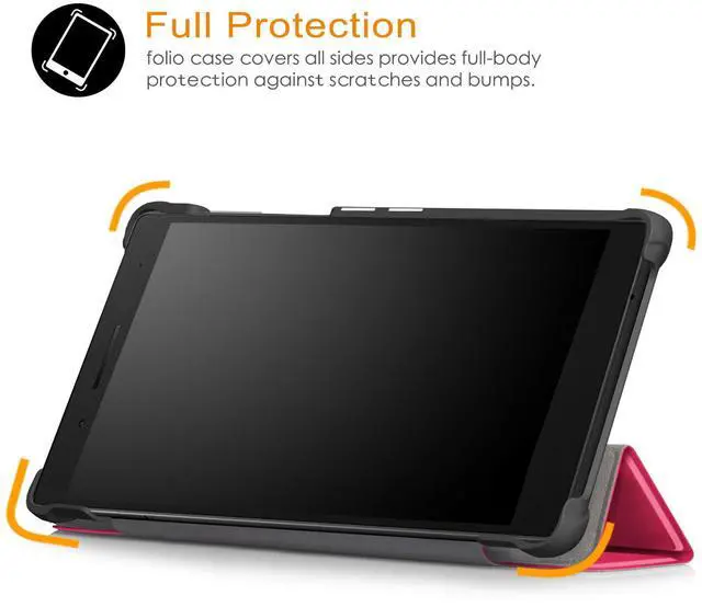 Alt view image 6 of 7 - Werleo Case For Lenovo Tab 7 / Tab 4 7 Ultra-Thin Custer PU Leather Case Shell Hard Case Cover for Lenovo Tab 7 / Tab 4 7 TB-7504F TB-7504N TB-7504X