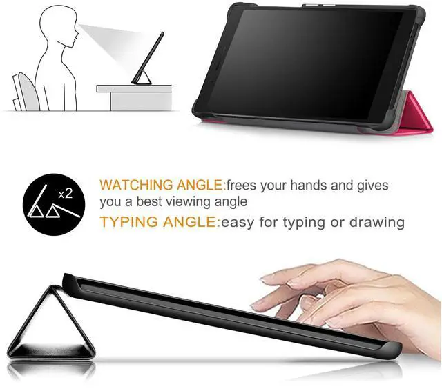Alt view image 5 of 7 - Werleo Case For Lenovo Tab 7 / Tab 4 7 Ultra-Thin Custer PU Leather Case Shell Hard Case Cover for Lenovo Tab 7 / Tab 4 7 TB-7504F TB-7504N TB-7504X