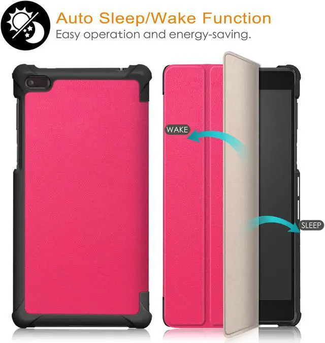 Alt view image 3 of 7 - Werleo Case For Lenovo Tab 7 / Tab 4 7 Ultra-Thin Custer PU Leather Case Shell Hard Case Cover for Lenovo Tab 7 / Tab 4 7 TB-7504F TB-7504N TB-7504X