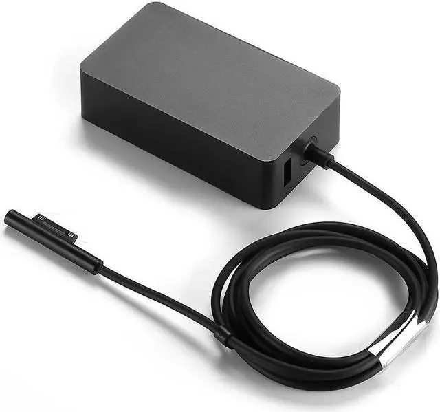 Alt view image 3 of 7 - Werleo 15V 4A Surface 65W Charger for Surface Book Power Supply Laptop 2 Surface Pro 6 5 4 3 Go Surface Book 2 Microsoft 1706 Surface 65W Power Ac Adapter Cord with 5V USB Port and US Extension Cord