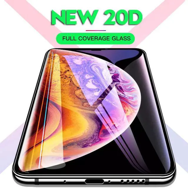 Alt view image 2 of 7 - 2PCS 20D Curved Edge Full Cover Tempered Glass Screen Protector For Apple For iPhone X Protection Film