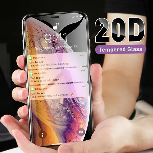 Alt view image 6 of 7 - 2PCS 20D Curved Edge Full Cover Tempered Glass Screen Protector For Apple iPhone 8 Protection Film