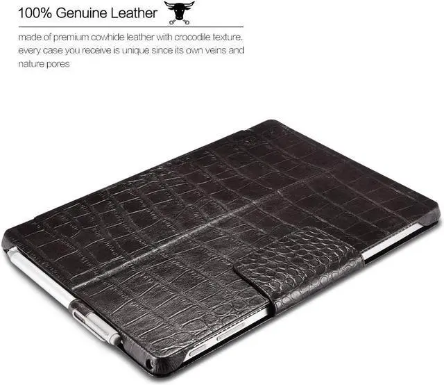Alt view image 3 of 7 - Surface Pro 6 Case New Surface Pro 2017 Leather Case Genuine Leather Magnetic Snap with Kickstand / Keyboard Cover & Pen Holder Folio Flip Case for Microsoft Surface Pro 4 / Pro 5 / Pro 6