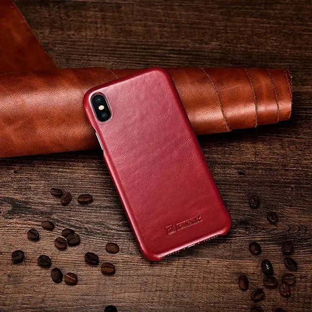 Alt view image 2 of 7 - WERLEO iPhone Xs MAX Leather Case Genuine Vintage Leather Flip Folio Opening Cover in Curved Edge Design Slim Thin Side Open Case for iPhone Xs MAX 6.5 Inch