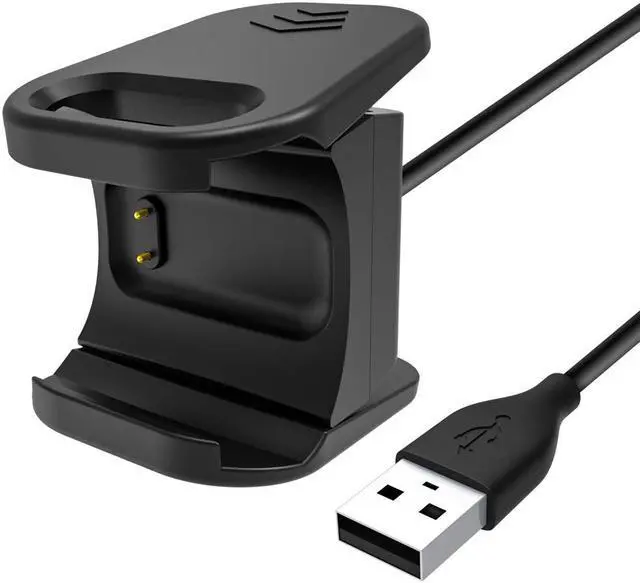 Alt view image 2 of 6 - Werleo Compatible Fitbit Charge 3 Charger Cable 3.3Ft Replacement USB Charging Cable Charging Cord with Cable Cradle Dock Adapter Compatible Fitbit Charge 3 HR Fitness Tracker Smart Watch - 2 Pack