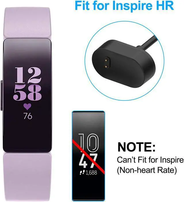 Alt view image 4 of 7 - Werleo 2 Pack Replacement USB Charger Cable Cord Compatible with Fitbit Inspire HR Smartwatch - 3.3ft + 0.5ft