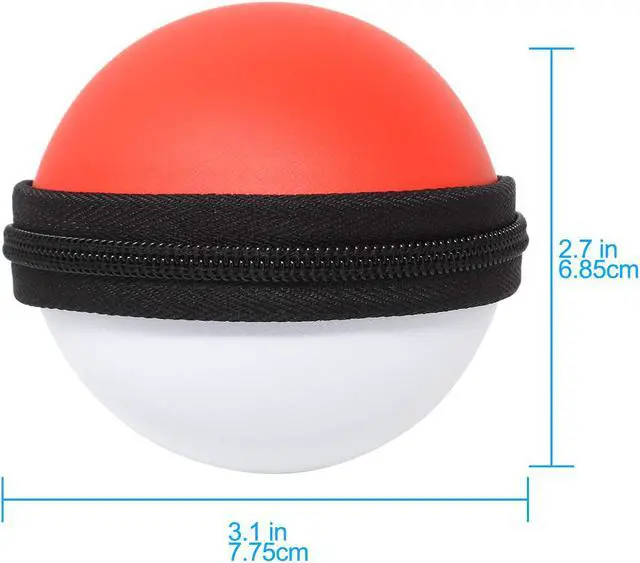 Alt view image 3 of 7 - WERLEO Protective Cover Case Cover for Pokeball Plus Controller Poke Ball Plus Pikachu Eevee Carrying Case Bag ( Red Bag+ Clear case )