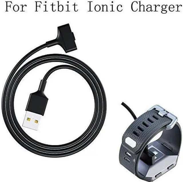 Alt view image 4 of 7 - WERLEO Compatible Fitbit Ionic Charging Cable 2 Pack Replacement USB Charger Charging Cable Adapter Compatible Fitbit Ionic Smartwatch - 3 feet Sturdy Fitbit Ionic Power Charging Cord