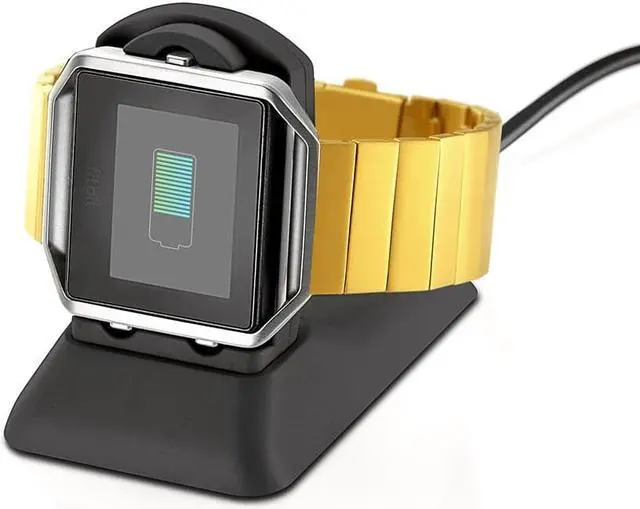 Alt view image 5 of 7 - Werleo for Fitbit Blaze Charger Charging Stand Accessories Fitbit Blaze Charging Dock Station Cradle Holder Charging Clip Premium Plastic Bracket Cable for Fitbit Blaze Smart Watch Black