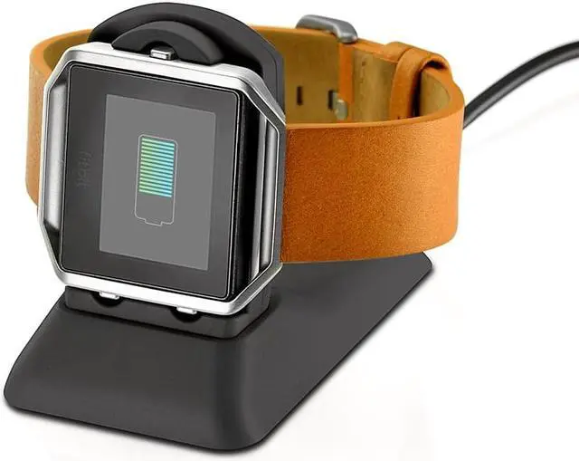 Alt view image 6 of 7 - Werleo for Fitbit Blaze Charger Charging Stand Accessories Fitbit Blaze Charging Dock Station Cradle Holder Charging Clip Premium Plastic Bracket Cable for Fitbit Blaze Smart Watch Black