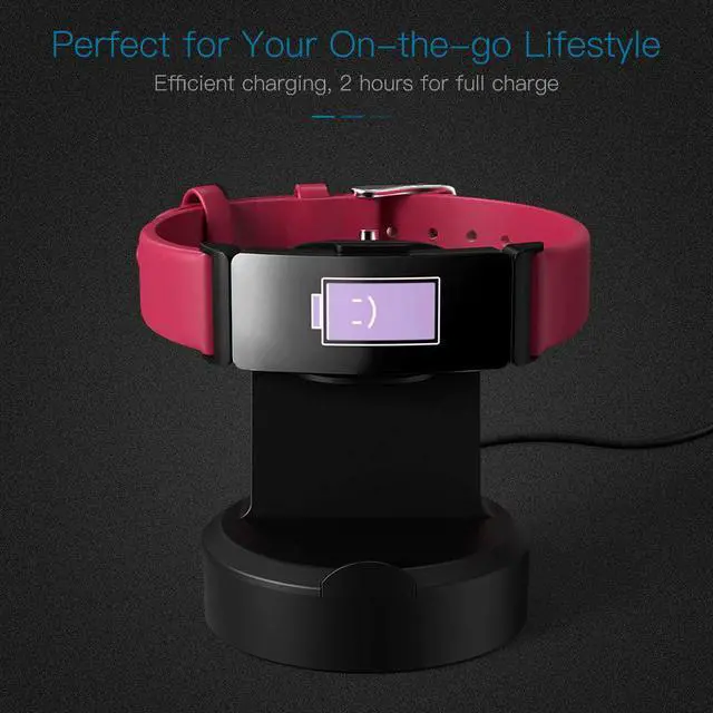 Alt view image 3 of 7 - Werleo Charger Dock Compatible with Fitbit Inspire / Inspire HR Portable Magnetic Replacement Charging Stand Adapter with USB Charging Cable Cord for Inspire / Inspire HR - Black