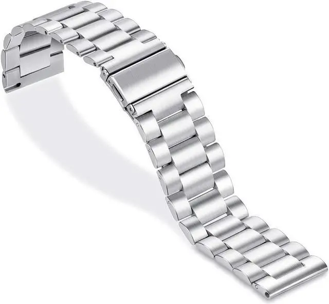 Alt view image 3 of 6 - Werleo Compatible Huawei Watch GT Band 22mm Adjustable Classic Wristband Bracelet Stainless Steel Band for Compatible Huawei Watch GT Sport / Classic / Ticwatch S2 & Ticwatch E2 Smartwatch