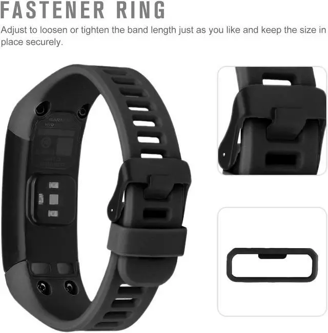 Alt view image 3 of 7 - Werleo Compatible Bands Replacement for Garmin Vivosmart HR with Metal Buckle Fitness Wristband Strap