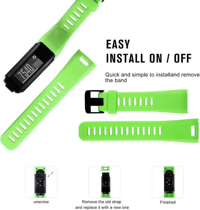 Alt view image 2 of 7 - Werleo Compatible Bands Replacement for Garmin Vivosmart HR with Metal Buckle Fitness Wristband Strap