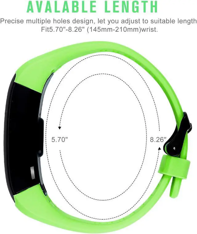 Alt view image 6 of 7 - Werleo Compatible Bands Replacement for Garmin Vivosmart HR with Metal Buckle Fitness Wristband Strap