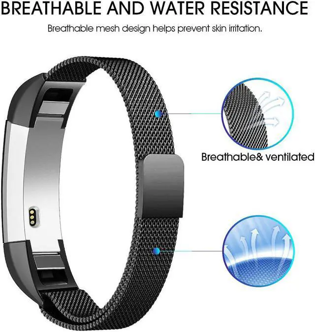 Alt view image 6 of 7 - Werleo 2PCS Stainless Steel Replacement Bands Strap Compatible with Fitbit Alta and Fitbit Alta HR