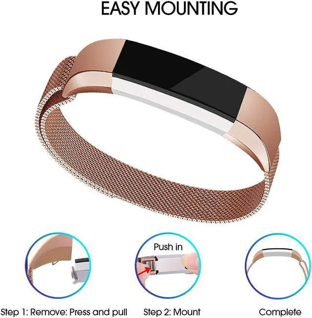 Alt view image 2 of 7 - Werleo 2PCS Stainless Steel Replacement Bands Strap Compatible with Fitbit Alta and Fitbit Alta HR