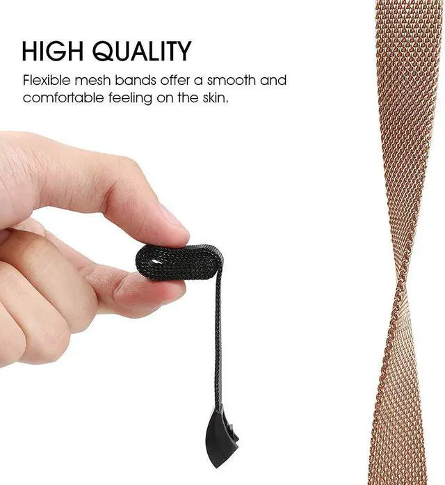 Alt view image 5 of 7 - Werleo 2PCS Stainless Steel Replacement Bands Strap Compatible with Fitbit Alta and Fitbit Alta HR