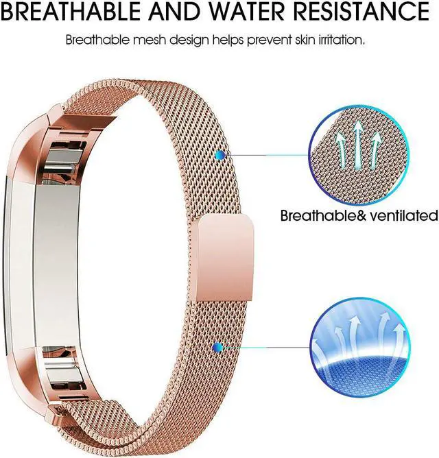 Alt view image 6 of 7 - Werleo 2PCS Stainless Steel Replacement Bands Strap Compatible with Fitbit Alta and Fitbit Alta HR