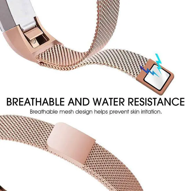 Alt view image 4 of 7 - Werleo 2PCS Stainless Steel Replacement Bands Strap Compatible with Fitbit Alta and Fitbit Alta HR