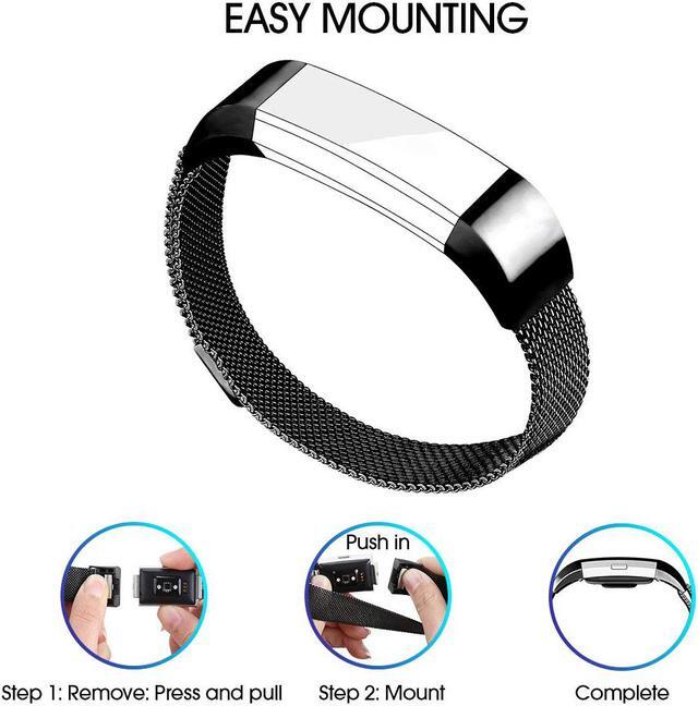 Alt view image 3 of 7 - Werleo Stainless Steel Replacement Bands Compatible with Fitbit Alta HR and Fitbit Alta