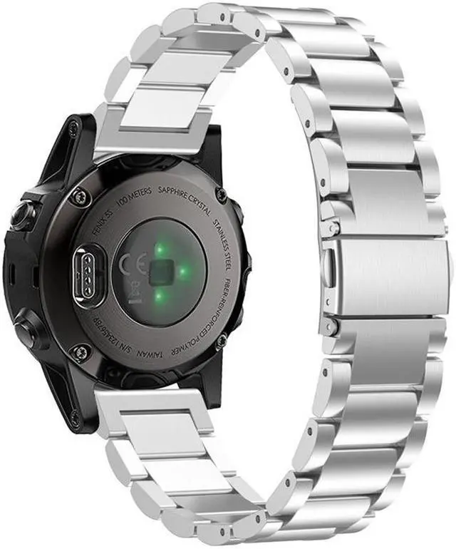 Alt view image 3 of 4 - Werleo Fenix 5X / Fenix 5X Plus Bands 26mm Quick Release Easy Fit Stainless Steel Metal Bands Replacement Strap Bracelet for Garmin Fenix 5X / 5X Plus / Fenix 3 / 3HR / Quatix 3 / D2 / Tactix