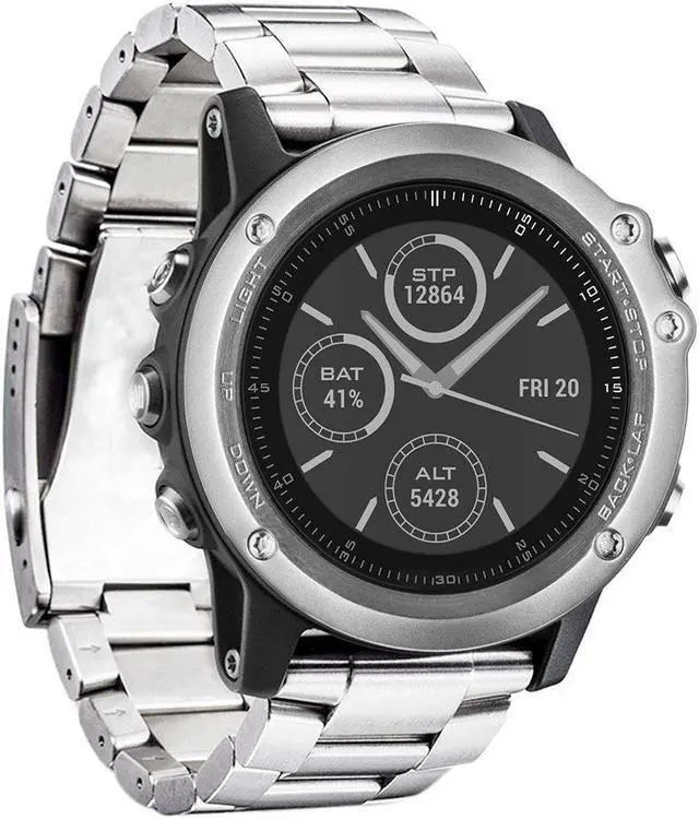 Alt view image 4 of 4 - Werleo Fenix 5X / Fenix 5X Plus Bands 26mm Quick Release Easy Fit Stainless Steel Metal Bands Replacement Strap Bracelet for Garmin Fenix 5X / 5X Plus / Fenix 3 / 3HR / Quatix 3 / D2 / Tactix