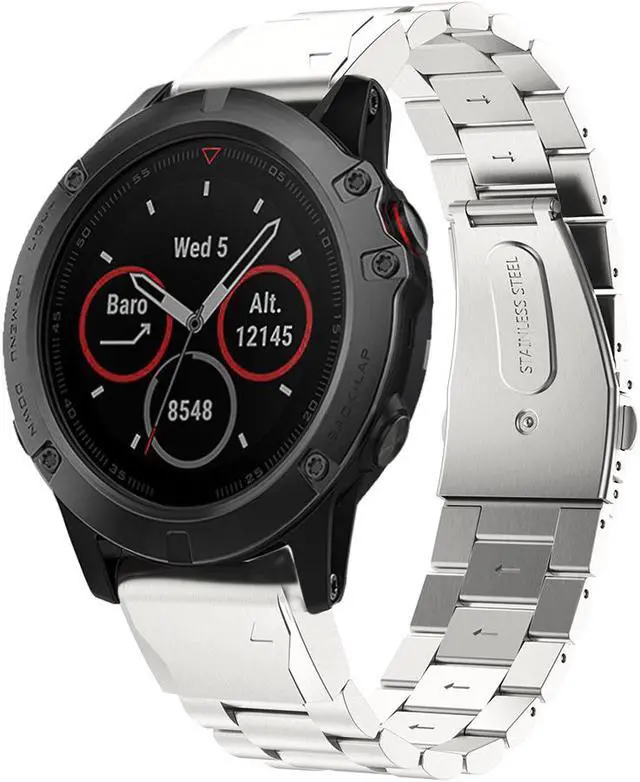 Alt view image 4 of 4 - Werleo Fenix 5S Band Quick Release Easy Fit 20mm Solid Stainless Steel Metal Bands Compatible for Garmin Fenix 5S / 5S Plus / D2 Delta S Smartwatch