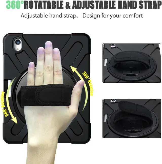 Alt view image 5 of 7 - Werleo iPad Pro 11 Case 2018 with Pencil Holder - Support Apple Pencil Charging - 360 Degree Swivel Stand / Hand Strap - Slim Heavy Duty Shockproof Rugged High Impact Full Body Protective Case Cover