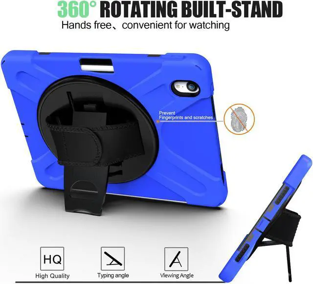 Alt view image 7 of 7 - Werleo iPad Pro 11 Case 2018 with Pencil Holder - Support Apple Pencil Charging - 360 Degree Swivel Stand / Hand Strap - Slim Heavy Duty Shockproof Rugged High Impact Full Body Protective Case Cover