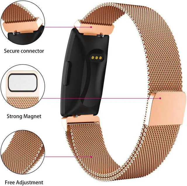 Alt view image 3 of 7 - Werleo Bands Compatible with Fitbit Inspire HR Bands / Fitbit Inspire Band,Inspire hr Metal Stainless Steel Magnetic Men Women Replacement Bands for Fitbit Inspire & Inspire HR Fitness Tracker