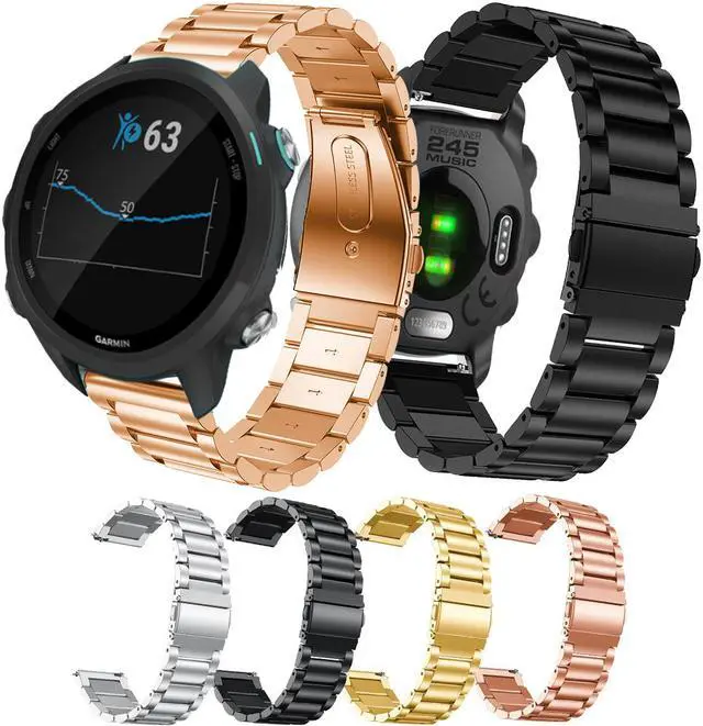 Alt view image 6 of 6 - Werleo Compatible for Garmin Vivoactive 3 Watch Band 20mm Stainless Steel Watch Strap for Garmin Forerunner 645 / Forerunner 245 / Samsung Galaxy Watch 42mm / Galaxy Watch Active 40mm Smart Watch