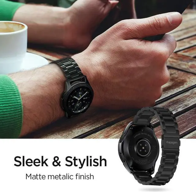 Alt view image 6 of 7 - Werleo Stainless Steel Metal Band Bracelet Strap Compatible with Samsung Galaxy Watch 42mm / Ticwatch E / Galaxy Watch Active 40mm / Gear S2 Classic