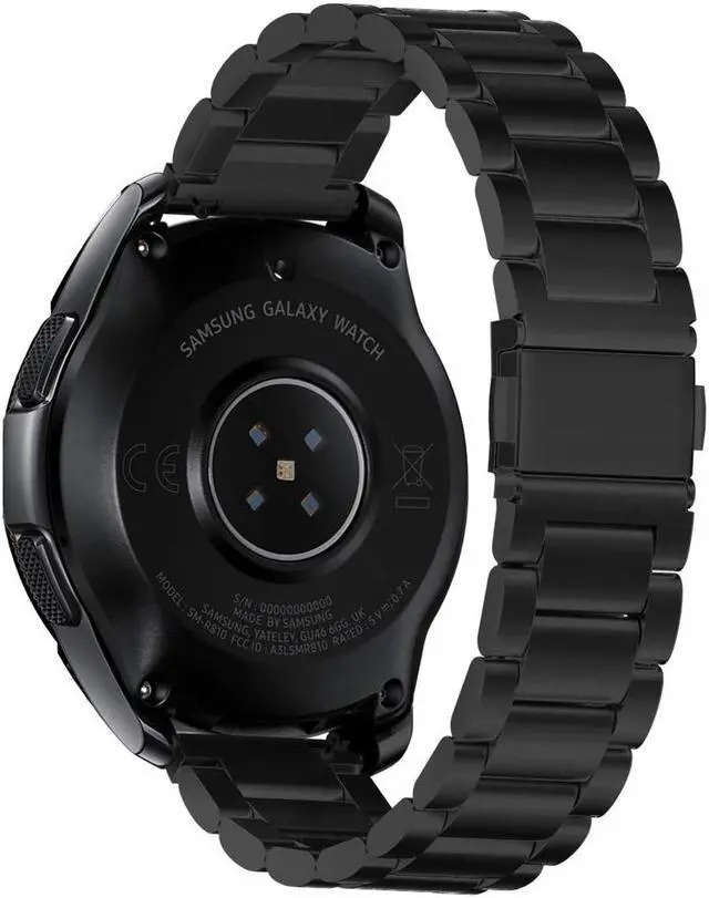 Alt view image 2 of 7 - Werleo Stainless Steel Metal Band Bracelet Strap Compatible with Samsung Galaxy Watch 42mm / Ticwatch E / Galaxy Watch Active 40mm / Gear S2 Classic