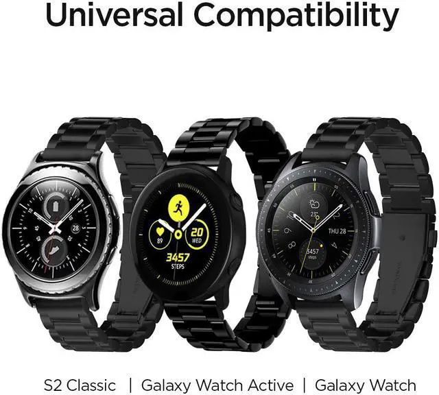 Alt view image 4 of 7 - Werleo Stainless Steel Metal Band Bracelet Strap Compatible with Samsung Galaxy Watch 42mm / Ticwatch E / Galaxy Watch Active 40mm / Gear S2 Classic