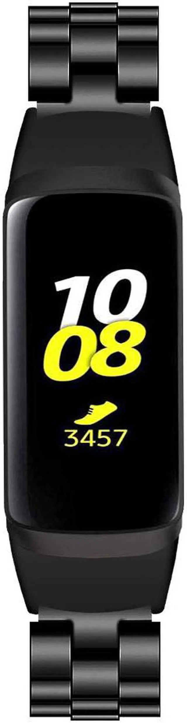 Alt view image 2 of 7 - Werleo Compatible with Samsung Galaxy Fit SM-R370 Bands Galaxy Fit Watch Band Solid Stainless Steel Metal Replacement Bracelet Strap fit Galaxy Fit SM-R370 Smart Watch