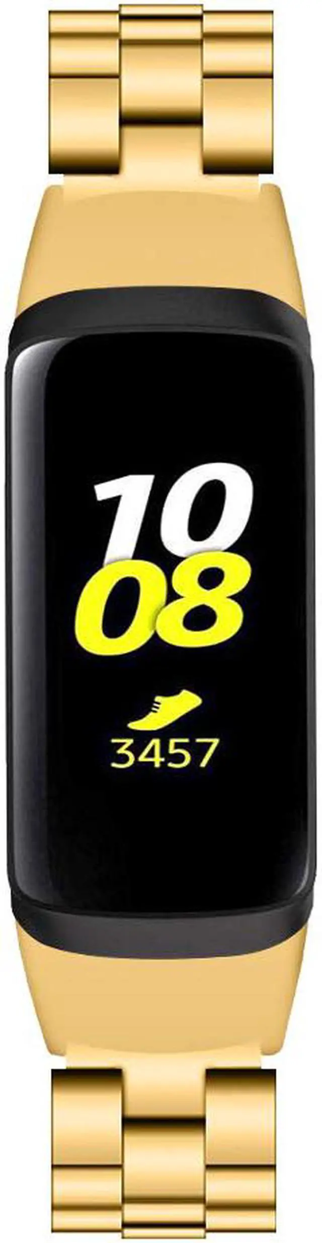 Alt view image 2 of 5 - Werleo Compatible with Samsung Galaxy Fit SM-R370 Bands Galaxy Fit Watch Band Solid Stainless Steel Metal Replacement Bracelet Strap fit Galaxy Fit SM-R370 Smart Watch