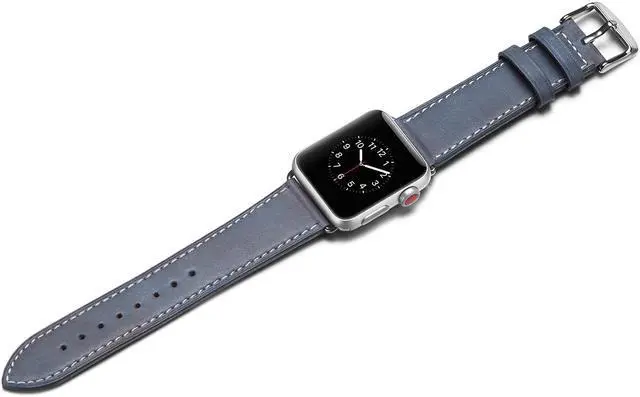 Alt view image 6 of 6 - Werleo Compatible with Apple Watch Band 38mm 40mm Genuine Leather Watch Strap Compatible with Apple Watch Series 4 (40mm) Series 3 Series 2 Series 1 (38mm) Sport and Edition