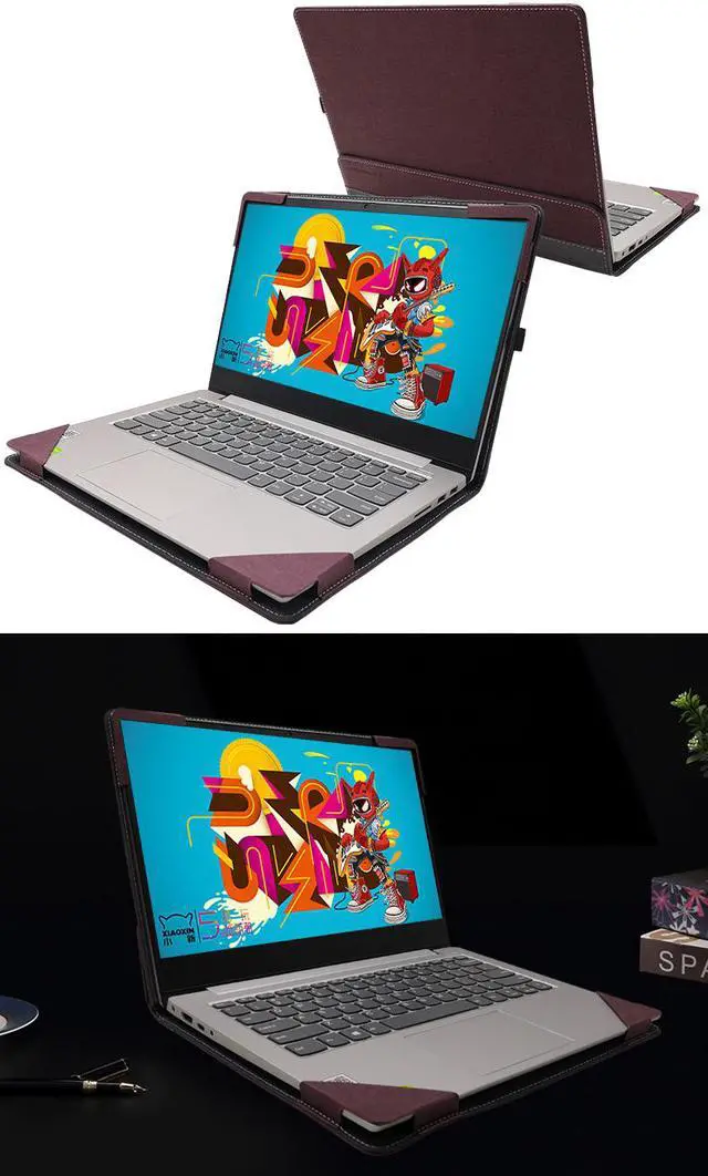Alt view image 2 of 6 - PU leather Case For Lenovo Ideapad 510s 14 inch Notebook Cover for Lenovo Ideapad 510s Laptop Protective Case Sleeve