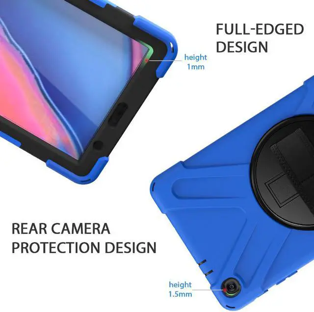 Alt view image 4 of 7 - Werleo Heavy Duty Case Cover Compatible with Samsung Galaxy Tab A 8.0 2019 SM-P200 SM-P205 with Swivel Stand