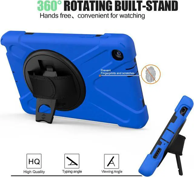 Alt view image 5 of 7 - Werleo Heavy Duty Case Cover Compatible with Samsung Galaxy Tab A 8.0 2019 SM-P200 SM-P205 with Swivel Stand
