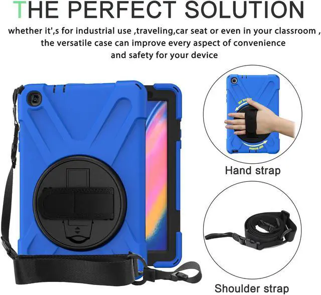 Alt view image 6 of 7 - Werleo Heavy Duty Case Cover Compatible with Samsung Galaxy Tab A 8.0 2019 SM-P200 SM-P205 with Swivel Stand