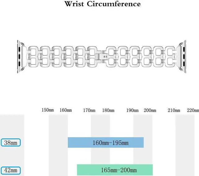 Alt view image 7 of 7 - WERLEO Compatible Apple Watch Band 40mm / 38mm - 44mm / 42mm for Men Women Replacement Stainless Steel Link Band Replacement for Apple Watch Series 4 3 2 1