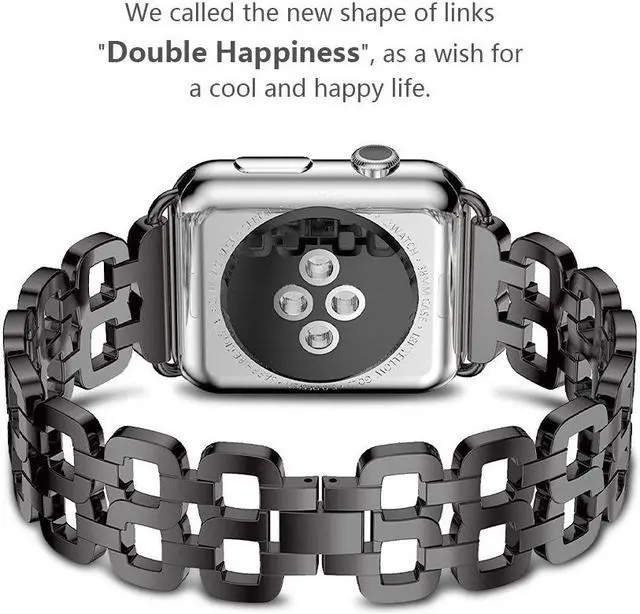 Alt view image 3 of 6 - WERLEO Compatible Apple Watch Band 40mm / 38mm - 44mm / 42mm for Men Women Replacement Stainless Steel Link Band Replacement for Apple Watch Series 4 3 2 1