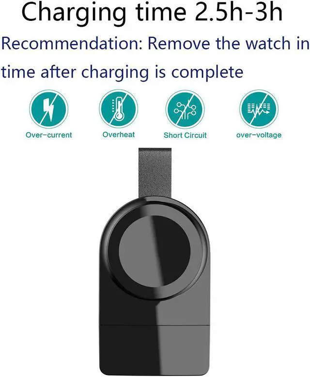 Alt view image 2 of 7 - Watch Charger for Apple Magnetic Portable Wireless iWatch Charger Compatible for Apple Watch Series 1 2 3 4 in 38mm 40mm 42mm 44mm